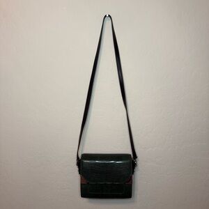 Barbara Bui Green Varanus Salvator Lizard Madness Crossbody Bag One Size